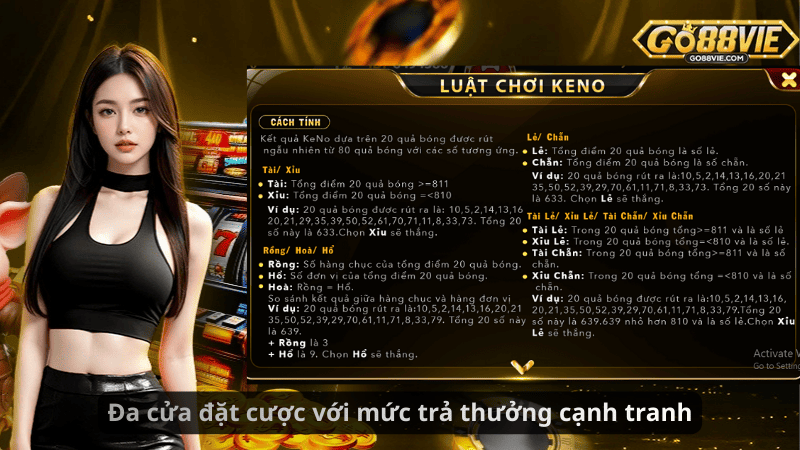 Đa cửa đặt cược với mức trả thưởng cạnh tranh