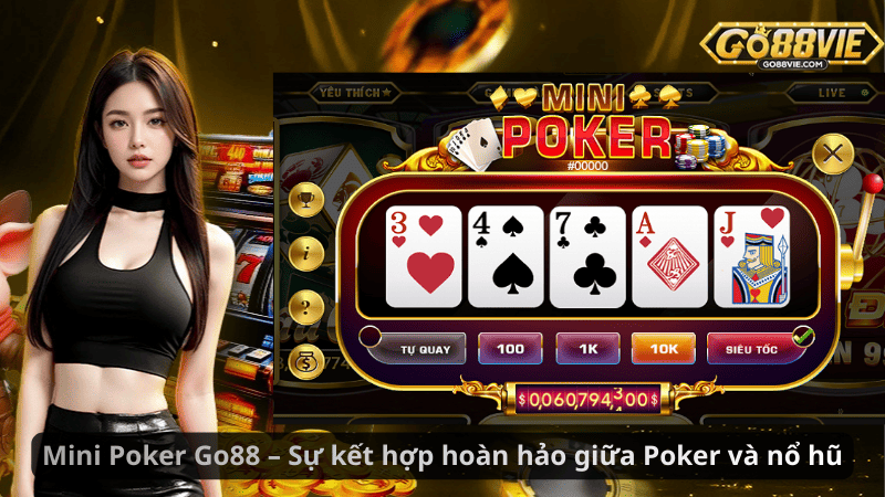 Mini Poker Go88 – Sự kết hợp hoàn hảo giữa Poker và nổ hũ