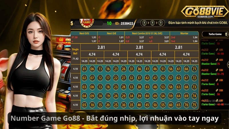 Number Game Go88 - Bắt đúng nhịp, lợi nhuận vào tay ngay