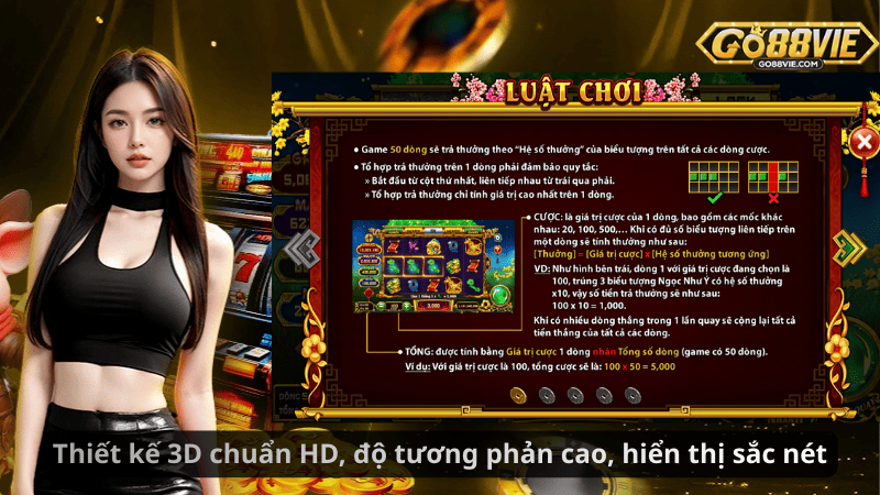 Thiết kế 3D chuẩn HD, độ tương phản cao, hiển thị sắc nét