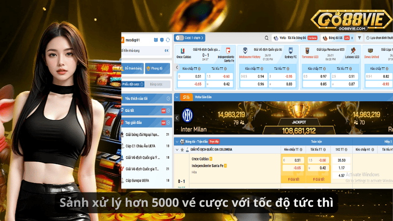 Sảnh xử lý hơn 5000 vé cược với tốc độ tức thì