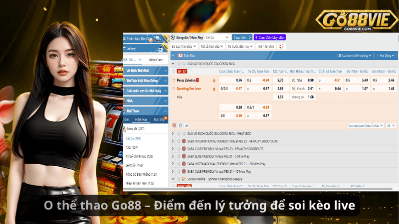O thể thao Go88 – Điểm đến lý tưởng để soi kèo live