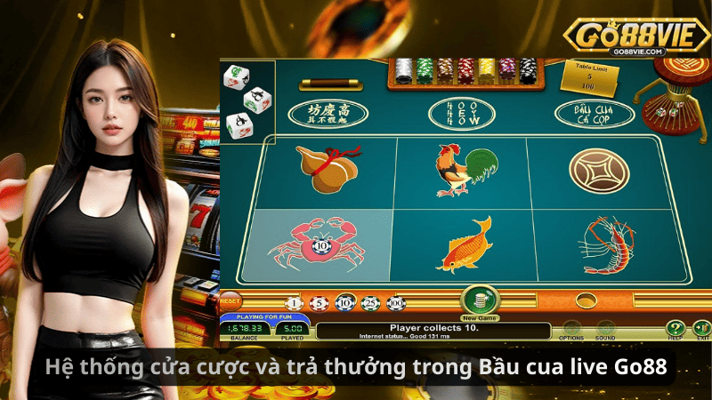 Hệ thống cửa cược và trả thưởng trong Bầu cua live Go88